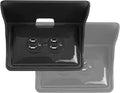 Power Perch Horizontal Wall Outlet Shelf with Cord Storage Strap - Declutter & Reclaim Bathroom Counter Space - Alexa Stand, Apple Homepod Shelf, Toothbrush Holders Wall Mounted - Black, 2-Pack