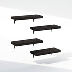 Furinno Tanna Floating Shelves for Wall Set of 4, 22-Inch Bathroom Wall Shelf, Wall Mounted Shelf, for Bathroom Organizers and Storage, Living Room, Tobacco Oak