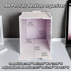 A4 Wooden Desk Letter Tray, Paper Organizer Storage with Adjustable Shelves, Stackable File Sorter for Notes, Pens, File Paper and Desk(Portrait-10tray(with 9 Adjustable Shelves))