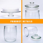 1 Gallon glass jars, Cookie Jar & Candy Jar with Lid, Large Food Storage Container,glass jar with lid for Buffet, Coffee & Flour, Laundry Room Storage & Pantry 2pcs