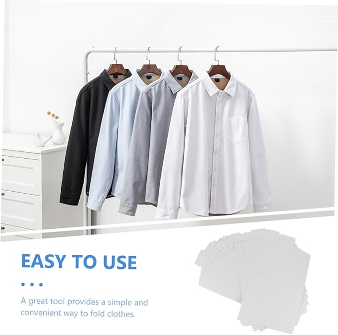 50pcs Cardboard Shirt Insert Board T-Shirt Paper Liner Folding Paperboard Laundry Organizer