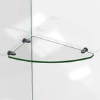 DreamLine 12 in. x 8 in. Corner Glass Shelf in Matte Black