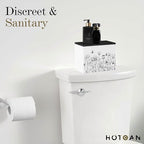 Discreet Tampon Holder for Bathroom with Vanity Tray Lid, Tampon Organizer for bathroom for Wall or Countertop Mount, Wood Pad Dispenser, Feminine Product Organizer (Floral)