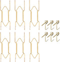 Bilillo 6 Pieces Invisible Heavy Duty Plate Holder, Stainless Steel Plate Hangers for The Wall, Plate Hangers for Display with Wall Hooks, Suitable for 6-8 inch Decorative Plattes and Arts (Gold)