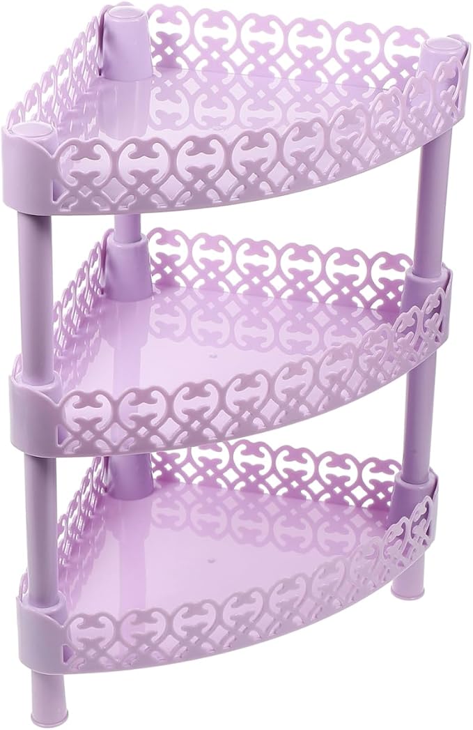 Bathroom Storage Rack 3 Layer Triangle Corner Shelf Organizer for Home Kitchen Bathroom Desktop Stand Plastic Storage