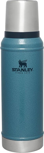 Stanley Classic Legendary Vacuum Bottle 1.0 qt | Wide Mouth with Leakproof Cup Lid | Keep Drinks Hot or Cold | Packable for Travel | Insulated Stainless Steel Thermos | BPA-Free | Hammertone Lake