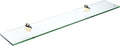 Spancraft Glass P-4.75x12-Brass Peacock Glass Shelf, Brass, 4.75" x 12"