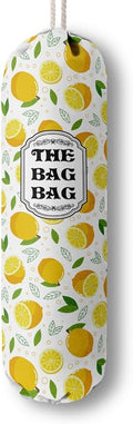 The Bag Grocery Holder, Lemon Organizer for Shopping Bags, Wall Mount Plastic Storage Container Dispenser, Kitchen Gifts for Women Family Friends Grandma Mom (C-2)