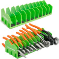 Cenfoge Plier Organizer, Plier Rack, Plier Holder and Cutter Organizer with Non-Slip Rubber Base, PlierOrganizer for Tool Box Drawer, 20 Slots, Tool Storage, Plier Rack (2 PC-Green)