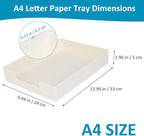 Desk Organizer Tray, 1-Pack A4 Letter-Size Tray, Plastic Printer Paper Holder, Rectangular Desktop Stackable File Holder for Office Supplies School Home, Mail Document Storage Containers (White)