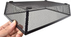 HAHIYO Stackable Mesh Tray Cup 9 x 6 x 2 inches Sturdy Container for Desk Drawer Organizer Collection for Home Office School kitchen Soft Foam Feet No Sharp Edges 1 Pack Black