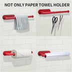 Yeebeny Red Cabinet Mount Paper Towel Holder - Stainless Steel