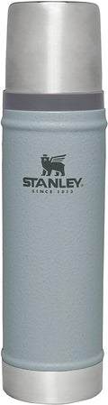 Stanley Classic Legendary Vacuum Bottle 20 oz | Wide Mouth with Leakproof Cup Lid | Keep Drinks Hot or Cold | Packable for Travel | Insulated Stainless Steel Thermos | BPA-Free | Hammertone Silver
