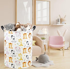 Animal Baby Laundry Basket Baby Hamper Kids Hamper Basket Toy Storage Bin for Boys Room Decor Baby Nursery Hamper Gift Baskets for Bedroom Bathroom(Cute Animal)