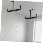 Garage Ceiling Storage Rack T-shaped Ceiling Hanging Rack Double Sided Hooks for Fishing Rods Bicycles Tools