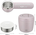 Itslife 32oz Insulated Soup Thermos, Vacuum Stainless Steel Food Jar for Hot & Cold Food, Leakproof Wide Mouth Lunch Container with Spoon, Light Purple