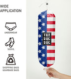 Plastic Bag Holder, Reusable And Washable flag style Plastic Bag Holders for Home Kitchen Travelling Camping Beach Decor, use 1 Pack,American flag Pattern