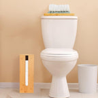 GOBAM Bamboo Toilet Paper Storage - Fits 3 Mega Toilet Paper, Bathroom Organizer, Toilet Paper Holder Stand, Bamboo Bathroom Accessories - Natural, 5.9 x 5.9 x 16.1 inches