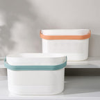 UUJOLY Plastic Storage Baskets with Handles, Shower Caddy Shelf Organizers Basket for Bathroom, Kitchen, Dorm Room, Green