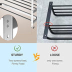 DDS-DUDES 23" Towel Racks for Bathroom with Towel Bars, 3 Tier Hotel Towel Shelf Stainless Steel Wall-Mounted Holder with Towel Shelves Brushed Nickel