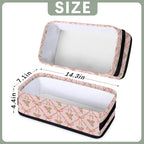 Pink Bow Small Bathroom Baskets for Toilet, Foldable Toilet Paper Tank Basket Organizer for Towels Storage Decorative Open Storage Bins for Home, Closet, Containers, Cabinet