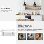 Punch-Free Storage Rack with Non-Marking Stickers Bathroom Wall Mounted Organizer Shelf 9.84X4.33X3.74 Inch Space Saving Stainless Steel Shelf for Kitchen and Bathroom