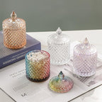 Candy Sever With Lid,Christmas Table Decor,Candy Cookie Jars,Jewelry Box,Buffet Jar Biscuit Containers(Multi-Color)