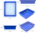 Storex Letter Size Flat Storage Tray – Organizer Bin for Classroom, Office and Home, Assorted Colors, 5-Pack (62514E05C)