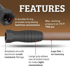 Flexzilla Colors SwivelGrip Garden Hose 5/8 in. x 50 ft., Lightweight All-Weather Water Hose, Durable and Flexible, Leak-Free Connections, Brown Mulch