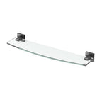 Gatco 4056MX Elevate Bathroom 8mm Tempered Glass Shelf, 20.13", Matte Black