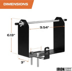 Iron Forge Tools Weedeater Rack String Trimmer Line Holder - Built in Spool Line Cutter, Commercial Weed Wacker Holder String Mount for Lawn Care, Supports 3 & 5 LB Spools - for Open Trailers