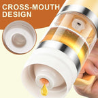 No-Drip Honey Dispenser, 2026 New Glass Honey Dispenser, No Drip Glass Honeys Dispensers with Stand, Maple Syrup Dispensers, Syrup and Jam, Honeys Container with Handle (Yellow)