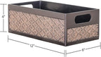 Creative Scents Dublin Brown Toilet Paper Storage Holder Basket for Decor - Decorative Bathroom Organizer and Storage for Countertop - Toilet Tank Topper Box - Modern Brown Bathroom Counter Decor