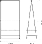 Brabantia - Linn Clothes Rack - Multi-Functional - Space Saver - Adjustable Shelves - Wardrobe Hanging - Drying Rack - Freestanding - Stable - Black - Large