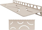 Schluter Rectangular Shelf for Tiled Walls - 4mm Thick, Curve Design, Aluminum Material, Cream Finish - SWS1D6TSC