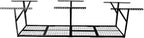 Overhead Garage Storage Rack, Heavy Duty Metal Ceiling Storage System, Adjustable 22"-40" Dropdown, 400/600 LBS Capacity, Maximize Vertical Storage for Garage/Workshop, (Black, 3x8FT)