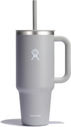 Hydro Flask 40 Oz Travel Tumbler with Handle, Lid and Straw - Insulated Stainless Steel in 40 Oz Birch