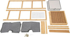 Laundry Sorters Basket,4 Tier Bamboo Laundry Basket With 2 Detachable Baskets,Professional Metal Laundry Basket Organization,Laundry Basket Organizer,Bathroom,Etc