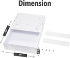 Under Desk Drawer - Large Under Table Hidden Drawer Desk Accessories & Workspace Organizers Desktop Storage Pencil Slide Out Organizer with Screw Adhesive Tape Shelf Tray at Office