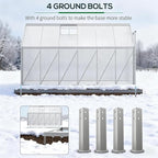 Aluminum Greenhouse with Polycarbonate Panels, Walk-in Garden Greenhouse for Outdoor Plant Growing, Durable Structure for Year-Round Gardening (Silver + Aluminum-4)