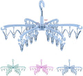 Foldable Drying Rack with 24 Clips for Drying Socks Lingerie Baby Clothes Drying Towels Rotatable Sock Drying Rack