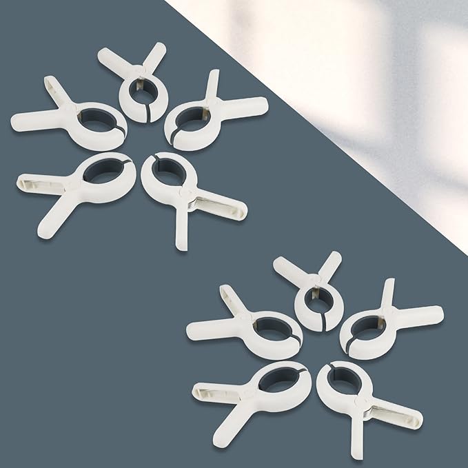 Beach Towel Clips Plastic Clothespins-Heavy Duty Clothes Pins for Beach Chair Pool Chair on Cruise Heavy Laundry Clothespins Windproof Clamps Beach Blankets Clothes Pegs Pack of 6