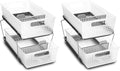madesmart 2 Tier Bath Organizer,Undersink Storage with Sliding Drawers,for Cleaning Supplies,Pantry,Sponges,Bottles&Kitchen Essentials,Adjustable Dividers&Pull Out Sliding Baskets,Frost,(Pack of 2)