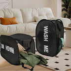 2 Pack Mesh Pop Up Laundry Hamper Collapsible Laundry Basket with Side Pocket, Strong Handles, Storage Organizer for Bedroom, Nursery Room, College Dorms (Black+Pink)