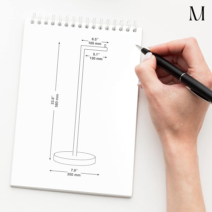 Marmolux Acc - Free Standing Toilet Paper Holder Stand Brushed Steel Finish 1pc - Storage for 4 Rolls of Toilet Tissue SUS 304 Stainless Steel Bathroom - Toilet Holder