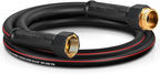 Short Garden Hose 6ft x 5/8", NON-EXPANDABLE Heavy Duty Premium Flexible Short Water Hose, No Kink, Leakproof, Lightweight Hybrid Hose with Male to Female Fittings for Household&Backyard