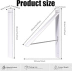 Retractable Clothes Drying Rack，Space Saver Wall Mounted Folding Hanger for Laundry Room, Closet Storage Organization, Easy Installation Aluminum Dryer White