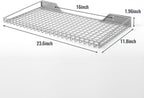 Wallmaster Heavy Duty Garage Wall Shelving 2 Pack 23.6"x11.8" Metal Wire Shelves Wall Mount Mesh Storage Rack for Garage, Office, Basement and Kithcen, max Load 65 lbs (Grey)