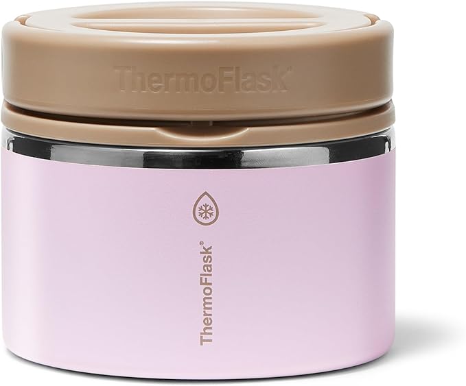 ThermoFlask 12 oz Double Wall Insulated Food Jar, Blush Sandstone