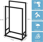 Towel Racks for Bathroom, 2 Tier Standing Stainless Steel Towel Racks Stand for Bathroom, Hand Towel Drying Rack Holder, Towel Bar Stand Blanket Rack, Black